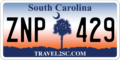 SC license plate ZNP429