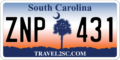 SC license plate ZNP431