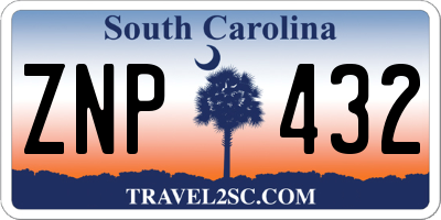 SC license plate ZNP432