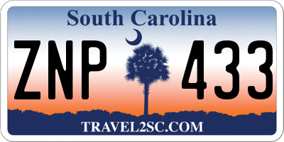 SC license plate ZNP433
