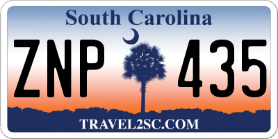SC license plate ZNP435