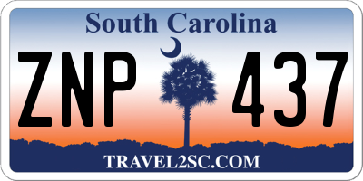 SC license plate ZNP437