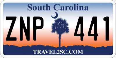 SC license plate ZNP441
