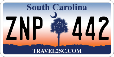SC license plate ZNP442