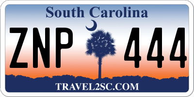 SC license plate ZNP444
