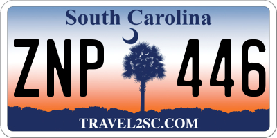 SC license plate ZNP446