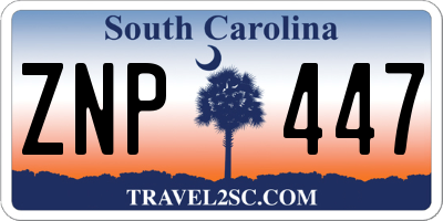 SC license plate ZNP447
