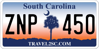 SC license plate ZNP450