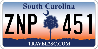 SC license plate ZNP451