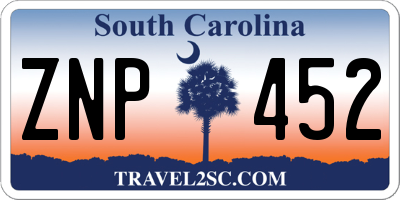 SC license plate ZNP452
