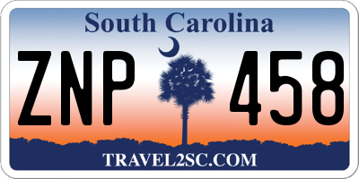 SC license plate ZNP458