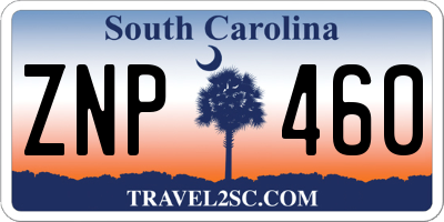 SC license plate ZNP460