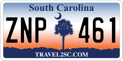 SC license plate ZNP461