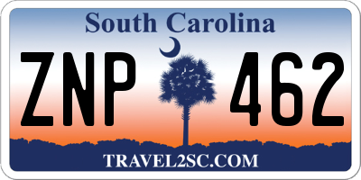 SC license plate ZNP462