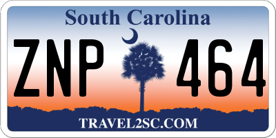 SC license plate ZNP464