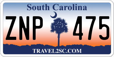 SC license plate ZNP475