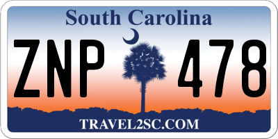 SC license plate ZNP478