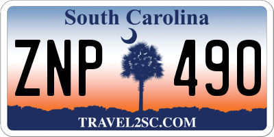 SC license plate ZNP490