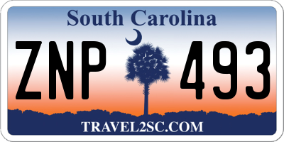 SC license plate ZNP493