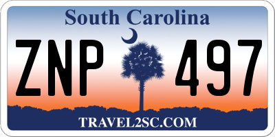 SC license plate ZNP497