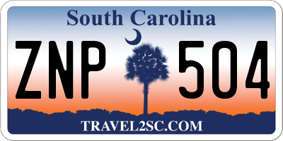 SC license plate ZNP504