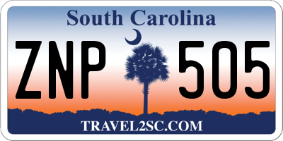 SC license plate ZNP505