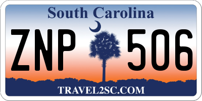SC license plate ZNP506