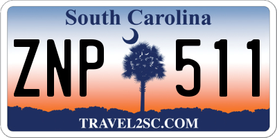 SC license plate ZNP511