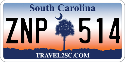 SC license plate ZNP514