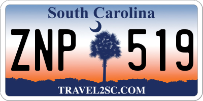 SC license plate ZNP519