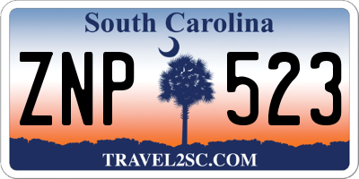SC license plate ZNP523