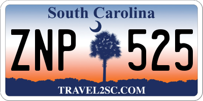 SC license plate ZNP525