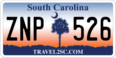 SC license plate ZNP526