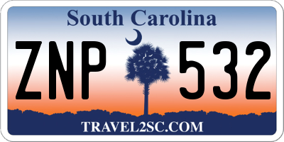 SC license plate ZNP532