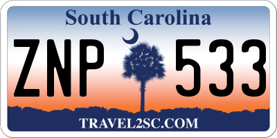 SC license plate ZNP533