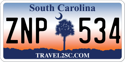 SC license plate ZNP534