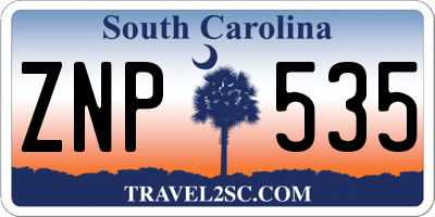 SC license plate ZNP535