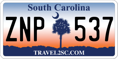 SC license plate ZNP537