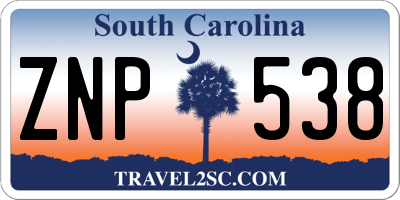 SC license plate ZNP538