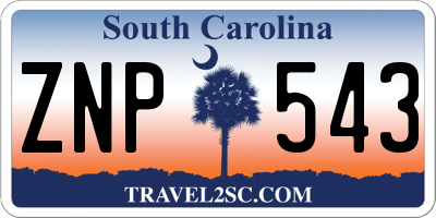 SC license plate ZNP543