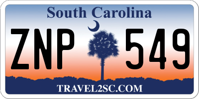 SC license plate ZNP549