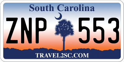 SC license plate ZNP553