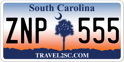 SC license plate ZNP555