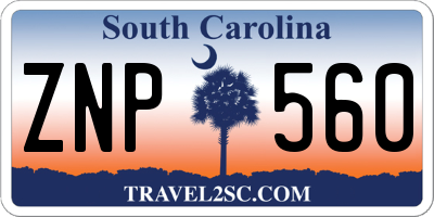 SC license plate ZNP560