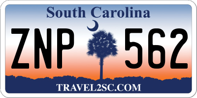 SC license plate ZNP562