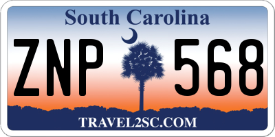 SC license plate ZNP568