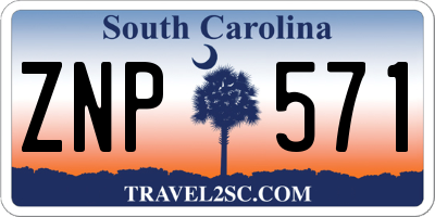 SC license plate ZNP571