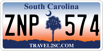 SC license plate ZNP574
