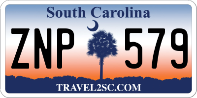 SC license plate ZNP579