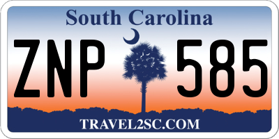 SC license plate ZNP585